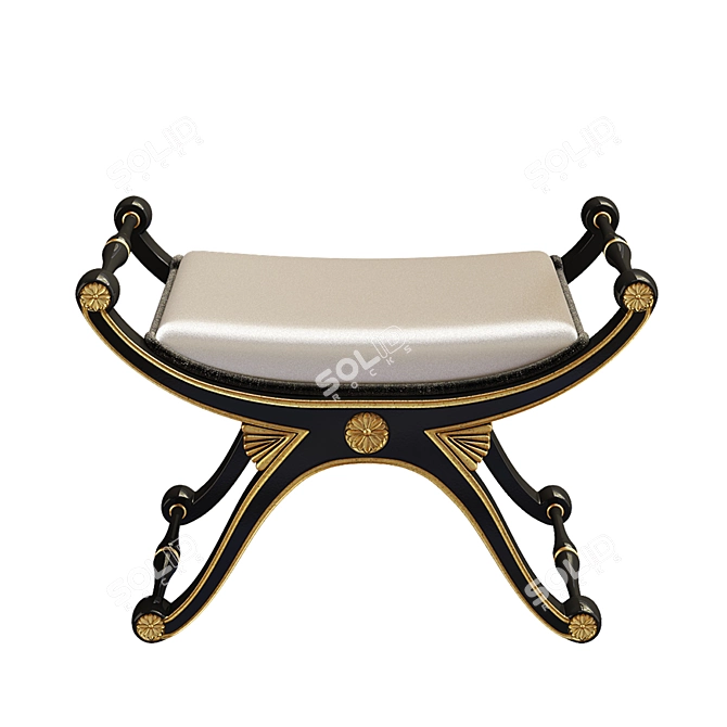 Art Deco Bench - Elegant and Stylish Seating 3D model image 3