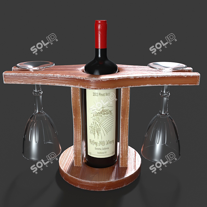Unwrap Wine Bottle 3D model image 2