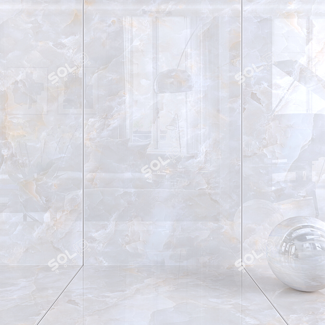 Karen White Wall Tiles: Multi-textured HD Collection 3D model image 1