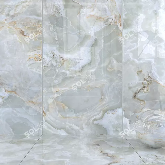 Karina Flora Wall Tiles: Multi-Texture, High-Quality Design 3D model image 1