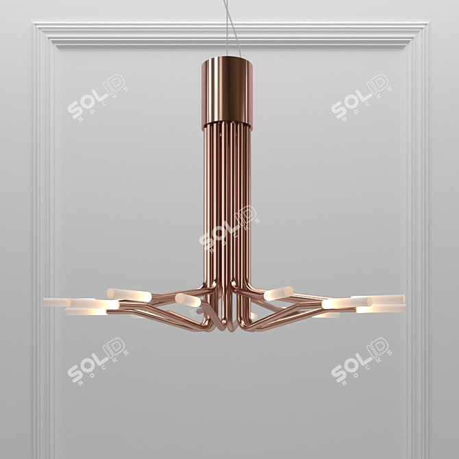 Modern LED Chandelier: a Tree of Light 3D model image 1