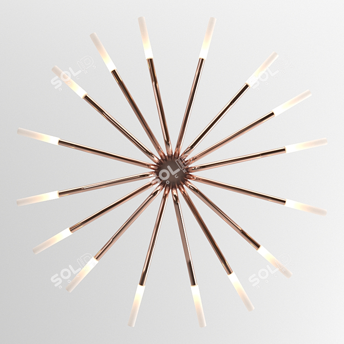 Modern LED Chandelier: a Tree of Light 3D model image 4