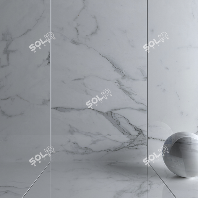 Legacy White Wall Tiles: Multi-Texture, High-Quality Design 3D model image 3