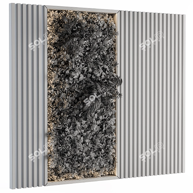 Rustic Wood Vertical Garden 3D model image 2