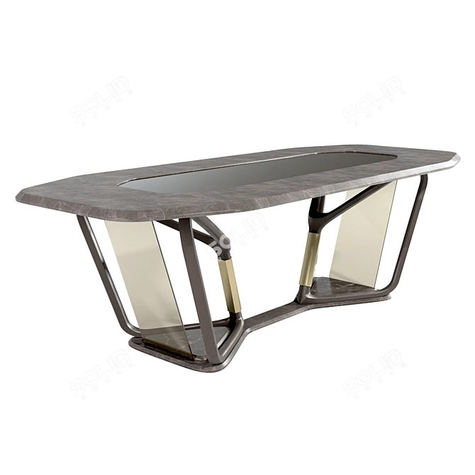 Elegant Turri Vine Glass Table 3D model image 8