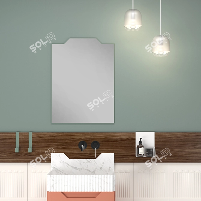 Frieze Two: Stylish Bathroom Cabinet 3D model image 3