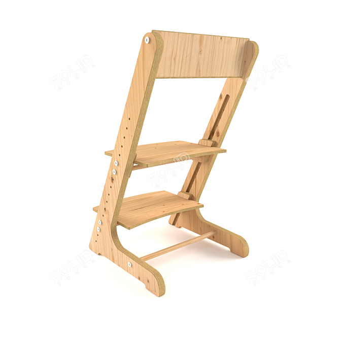  Adjustable Child Chair 3D model image 2