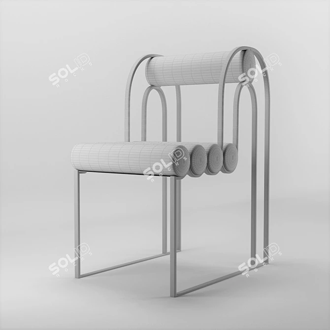 Elegant Apollo Dining Chair 3D model image 8