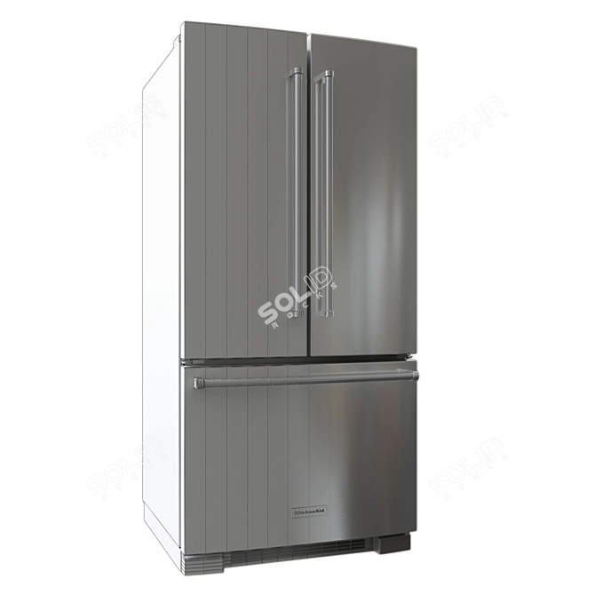 KRFF302ESS: Stylish Stainless Steel Refrigerator 3D model image 2