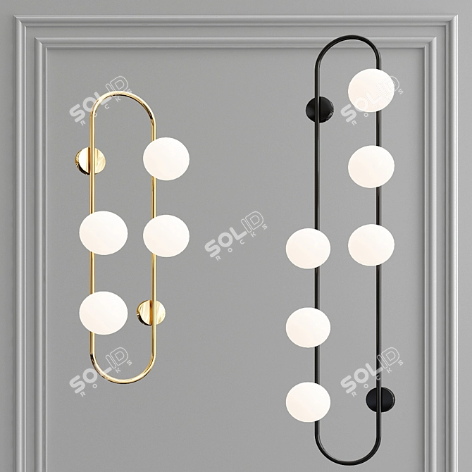 Minimalist Hoop Wall Sconce 3D model image 2