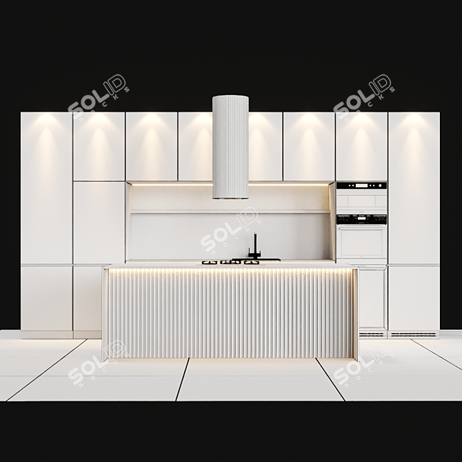 Designer Kitchen Appliances Set 3D model image 4