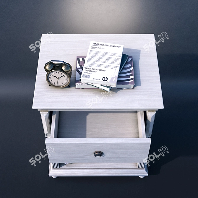 Sleek Minimalistic Nightstand 3D model image 3