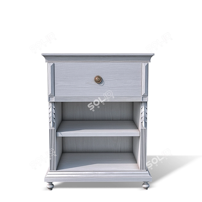 Sleek Minimalistic Nightstand 3D model image 4