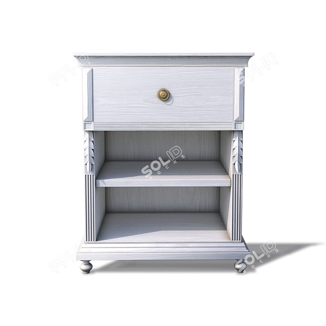 Sleek Minimalistic Nightstand 3D model image 7