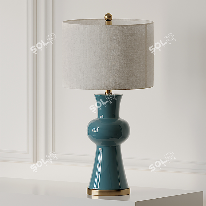 Sleek Garlen Table Lamp 3D model image 2