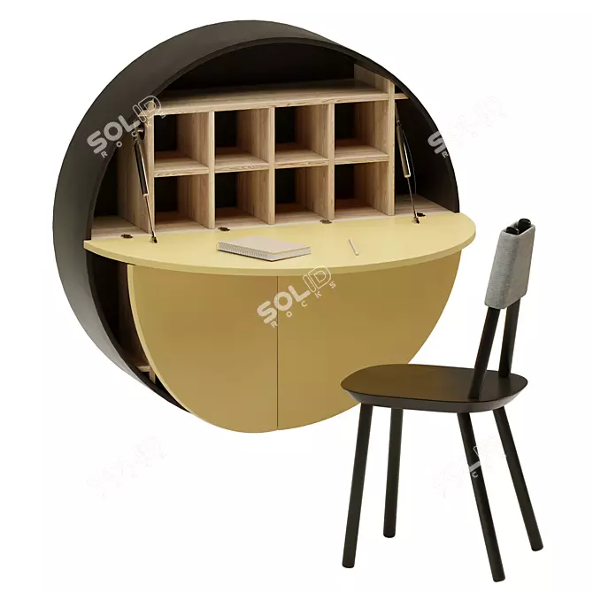 EMKO UAB Pill & Naïve: Writing Desk & Chair Set 3D model image 1