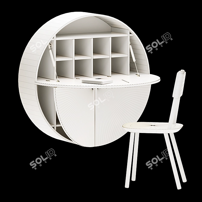 EMKO UAB Pill & Naïve: Writing Desk & Chair Set 3D model image 2