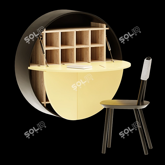 EMKO UAB Pill & Naïve: Writing Desk & Chair Set 3D model image 4