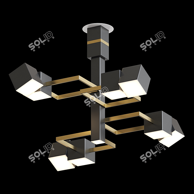 Title: Geometric Ceiling Chandelier Lampatro FRAME A 3D model image 1