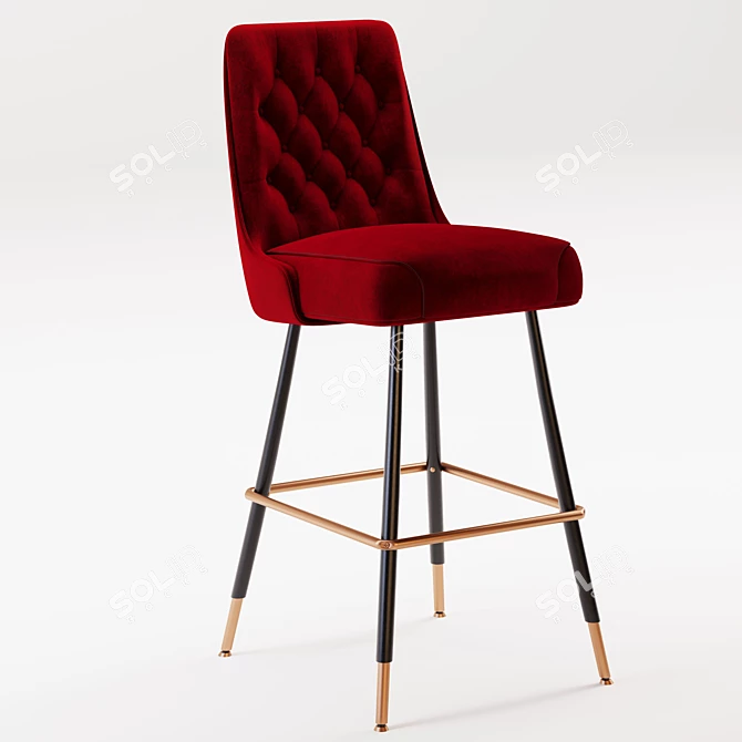 Sleek 3D Armchair with Textures 3D model image 3