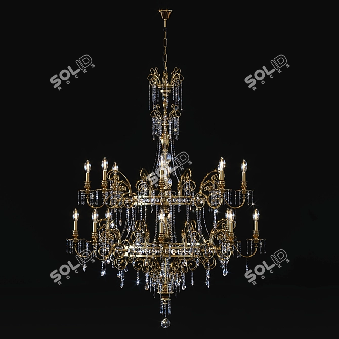 Masiero Atelier Chandelier 3D model image 1