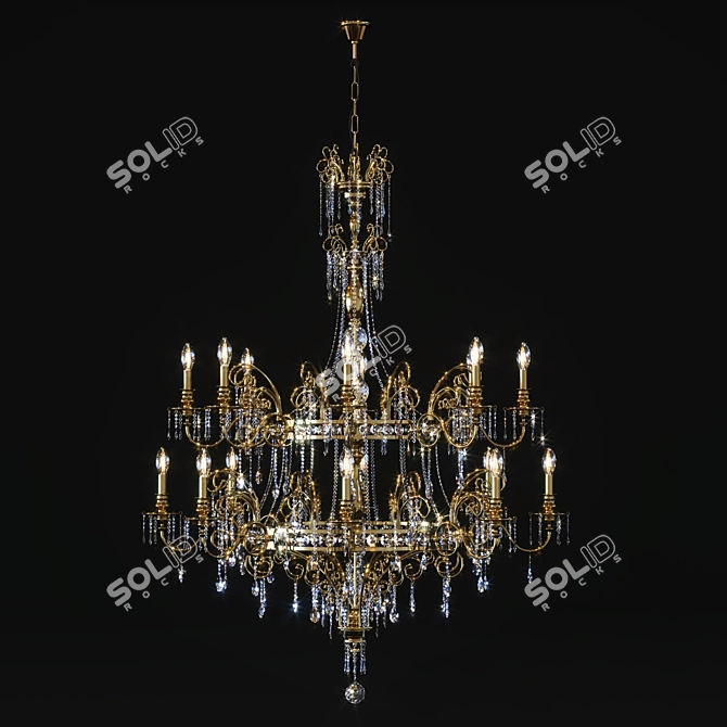 Masiero Atelier Chandelier 3D model image 2