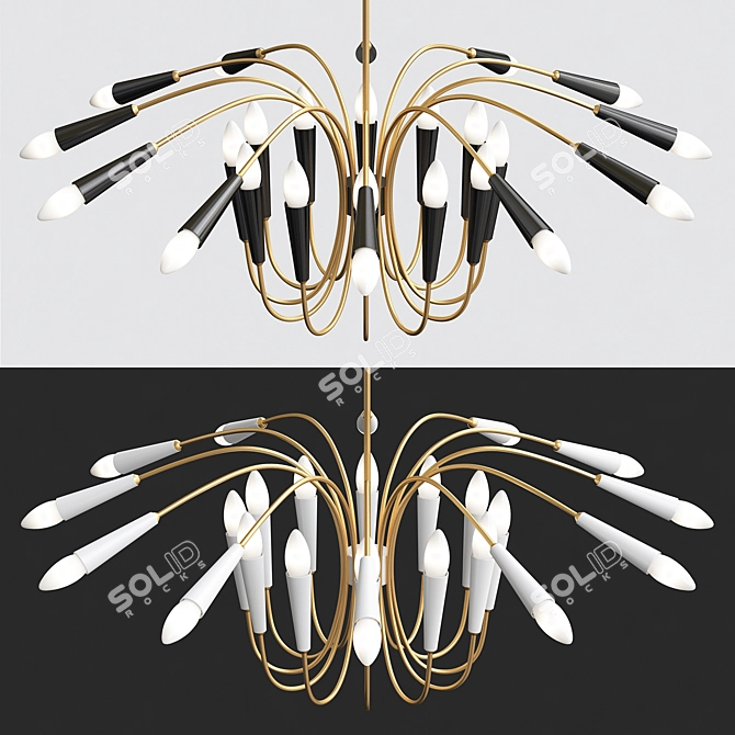 Elegant Aretha Suspension Light 3D model image 1