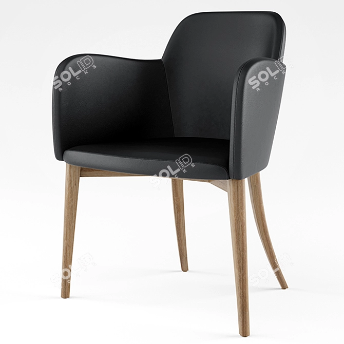 Miranda Cantilever Chair: Comfortable, Inviting Design 3D model image 1