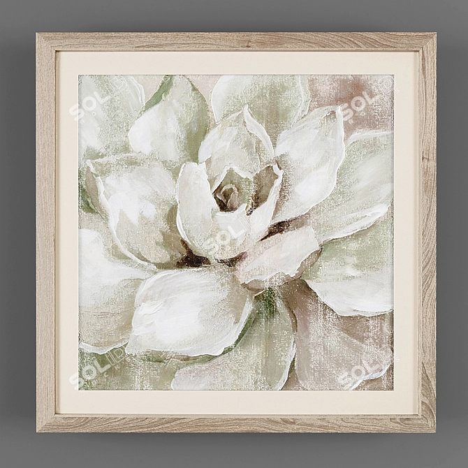 Floral Trio Picture Set 3D model image 1