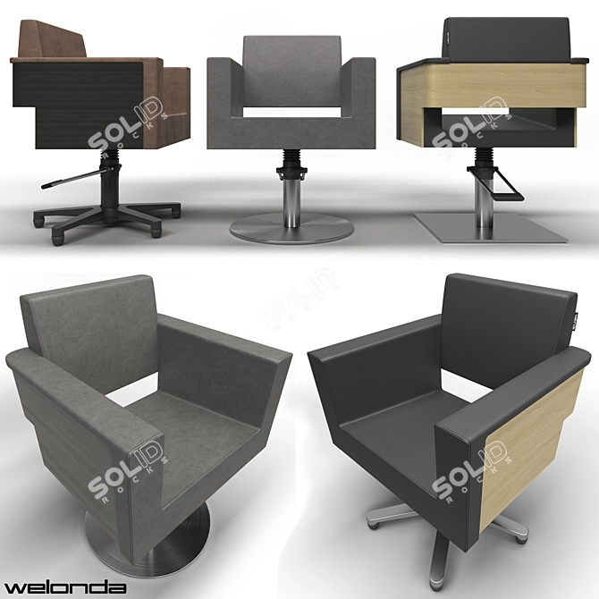 Welonda Comfort Chair: Ultimate Hair Styling Solution 3D model image 1