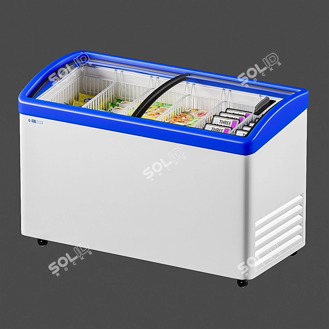 CoolSlide Glass Chest Freezer 3D model image 1