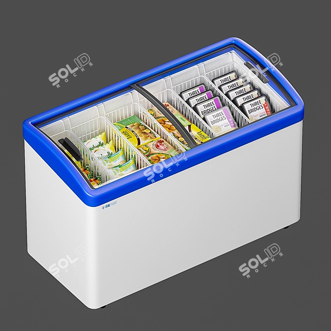 CoolSlide Glass Chest Freezer 3D model image 2