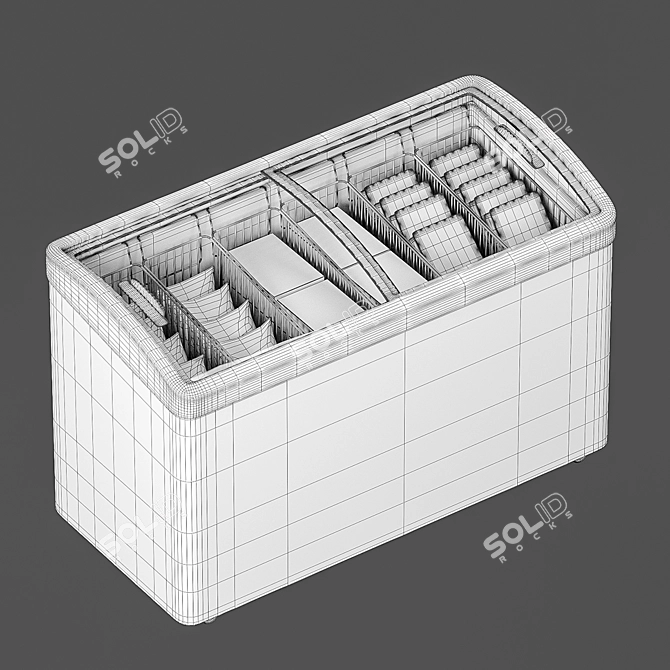 CoolSlide Glass Chest Freezer 3D model image 3