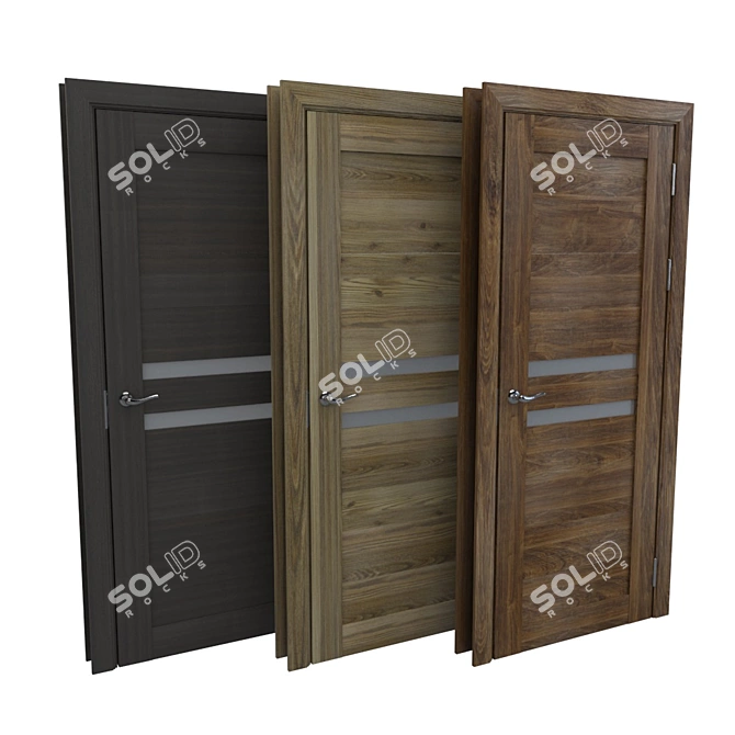 Classic Interior Door 002 | High Poly | 2090x995x130.5mm 3D model image 5