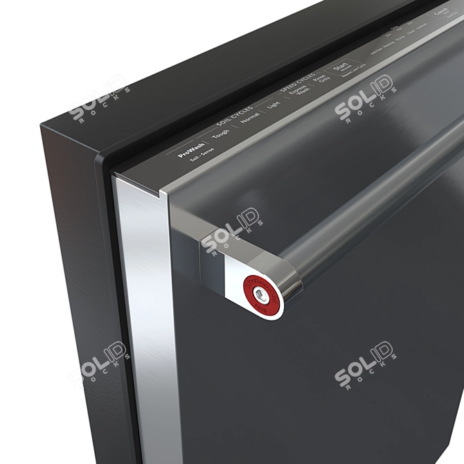 Efficient Cleaning with KitchenAid DishWasher 3D model image 4