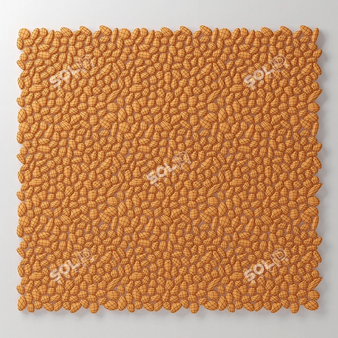 Pebble Smooth Color Panel Tiles 3D model image 5