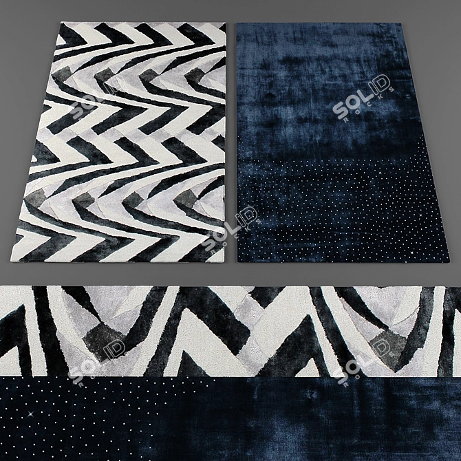 Elegant Luxmi Rugs Collection 3D model image 2