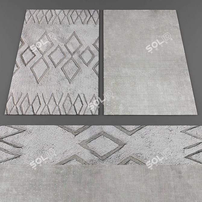 Elegant Luxmi Rugs Collection 3D model image 3