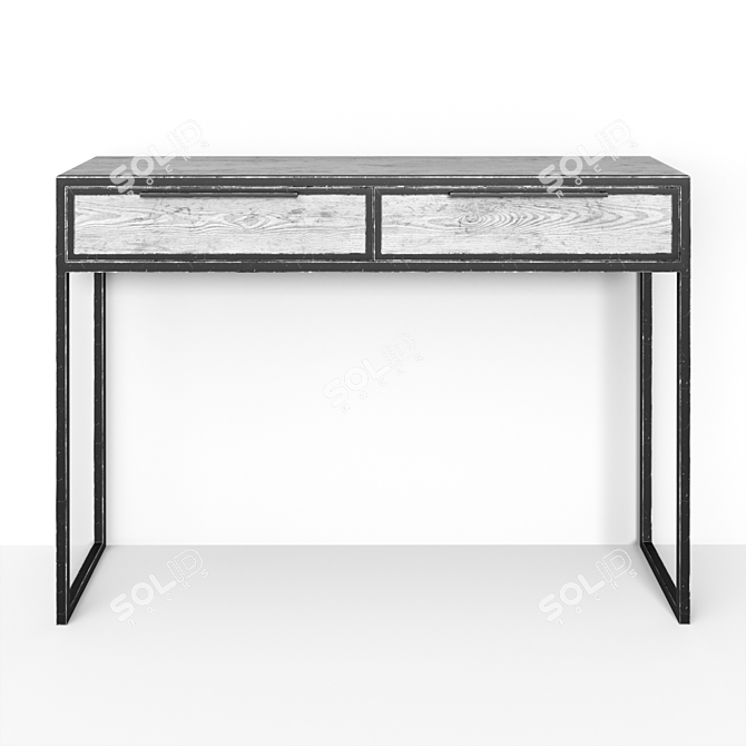 Title: Industrial Console Table Loft 1 3D model image 3