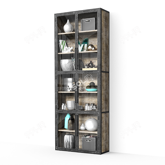 Elegant Loft Bookcase - Modern Design 3D model image 3