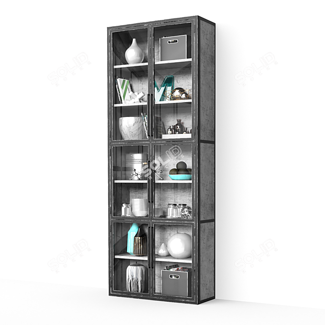 Elegant Loft Bookcase - Modern Design 3D model image 4