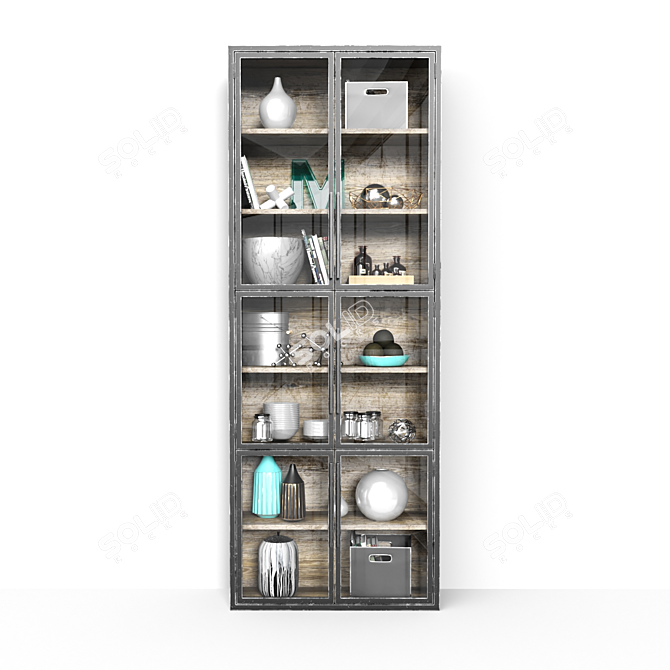 Elegant Loft Bookcase - Modern Design 3D model image 5