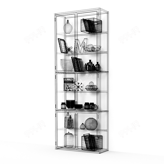 Elegant Loft Bookcase - Modern Design 3D model image 7