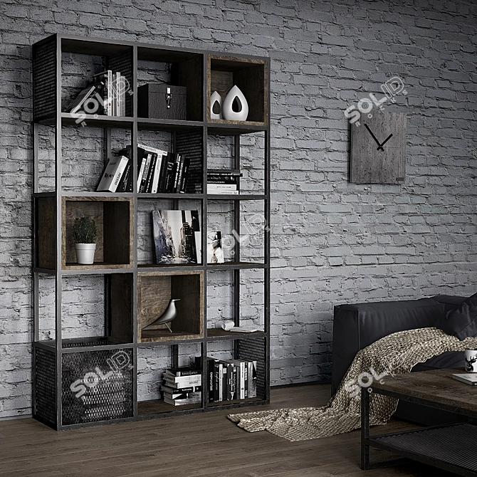 Urban Loft Shelf 3D model image 2