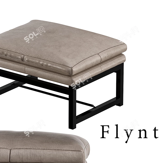 Elegant Modern Flynt Sofa 3D model image 2