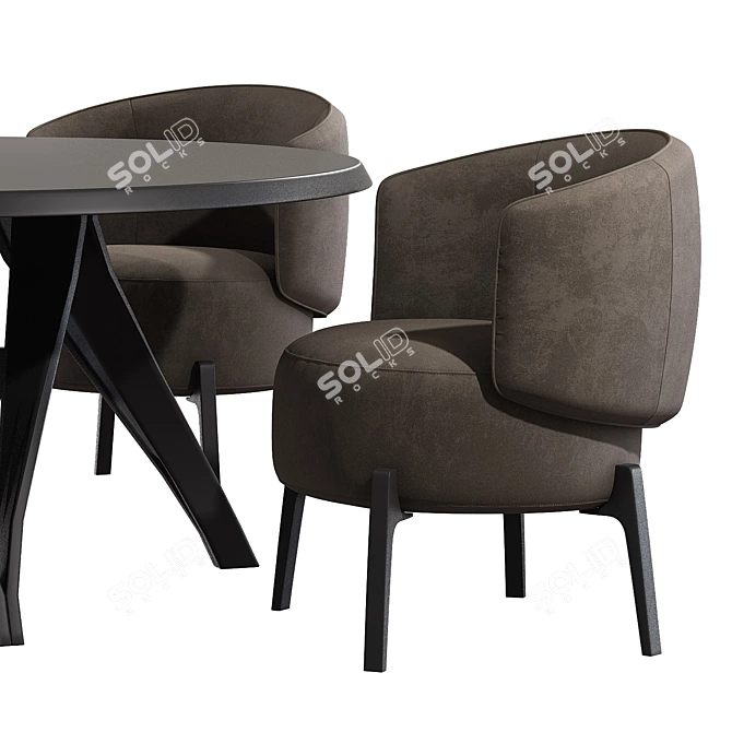 Elegant Jane Armchair: Piet Boon Design 3D model image 2