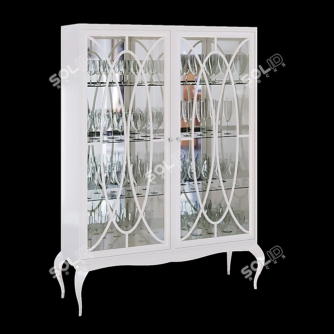 Elegant Chelsea Display Cabinet 3D model image 1