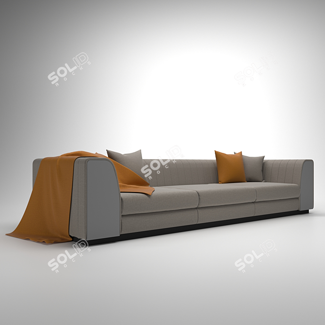 Modern 3-Person Sofa 3D model image 1