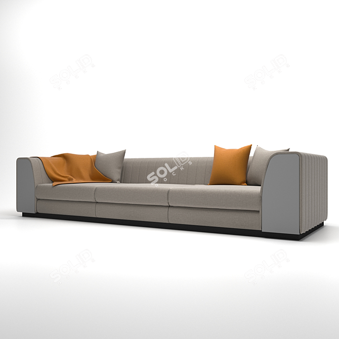 Modern 3-Person Sofa 3D model image 4