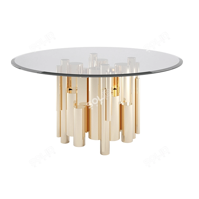 Roberto Cavalli Antigua Dining Table: Elegant and Stylish Design 3D model image 1